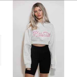 Kittenish Cropped Sweatshirt NWOT women's L